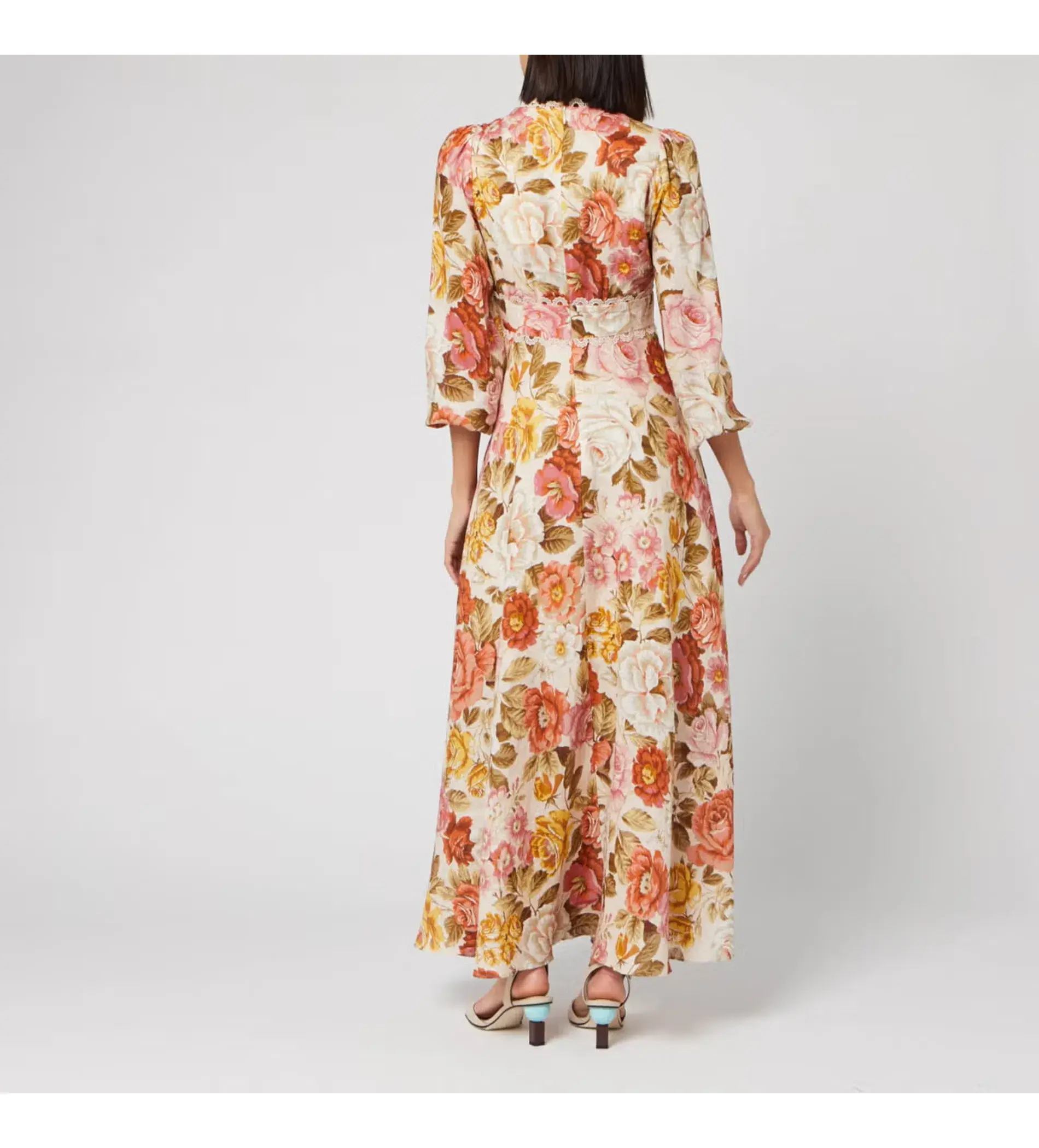 Zimmerman Bonita Linen Dress Lemon Floral Size 2 / AU 12 - Image 3