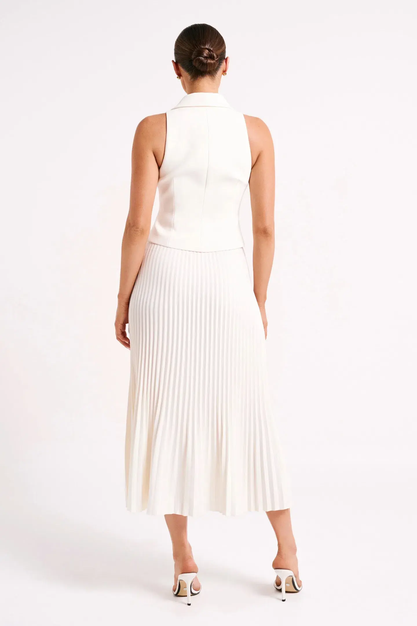 Meshki Mura Suiting Vest and Twyla Pleated Maxi Skirt White Size AU 6 - Image 2
