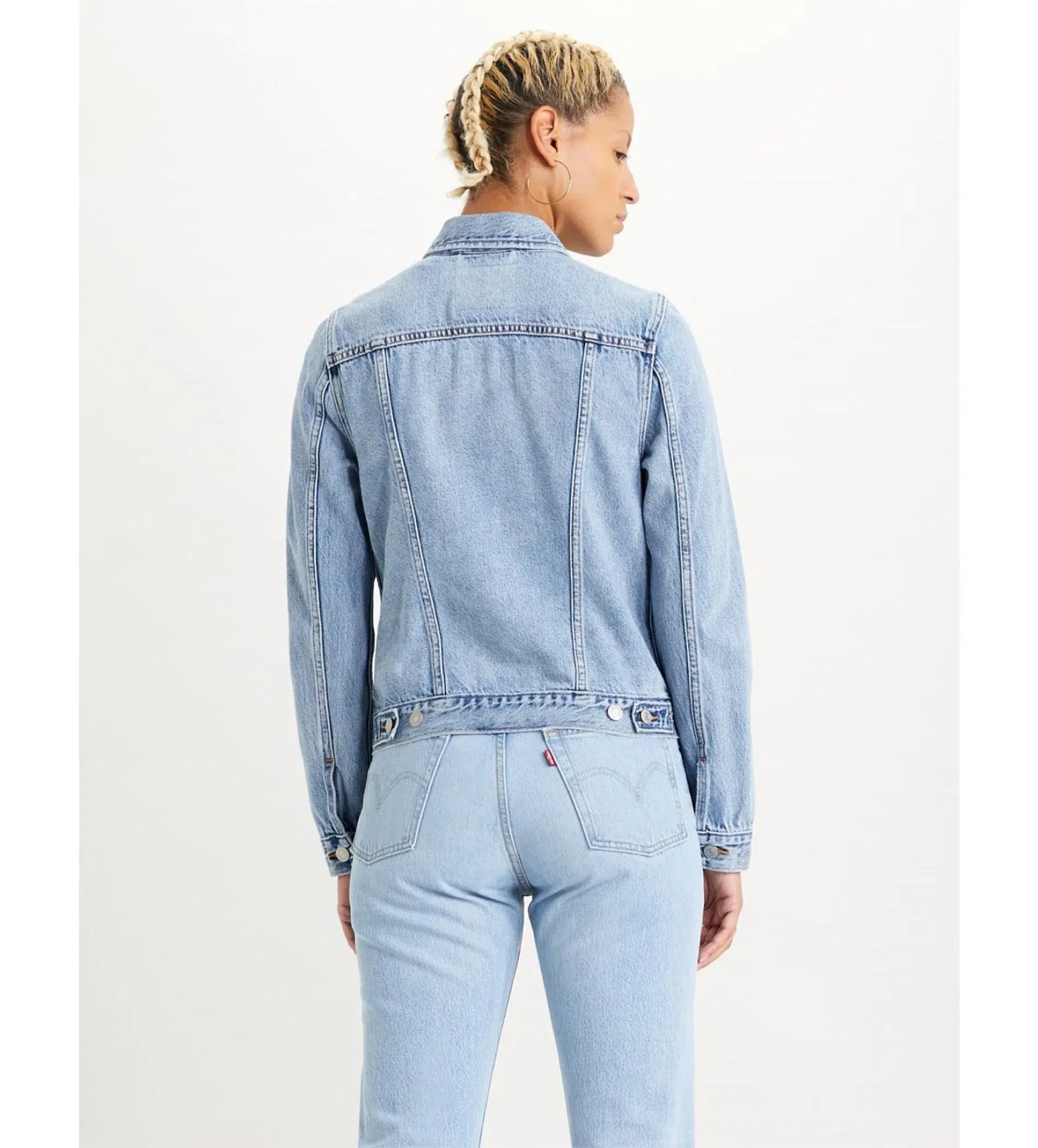 Levi's Original Denim Trucker Jacket Blue Size XS/6 - Image 3