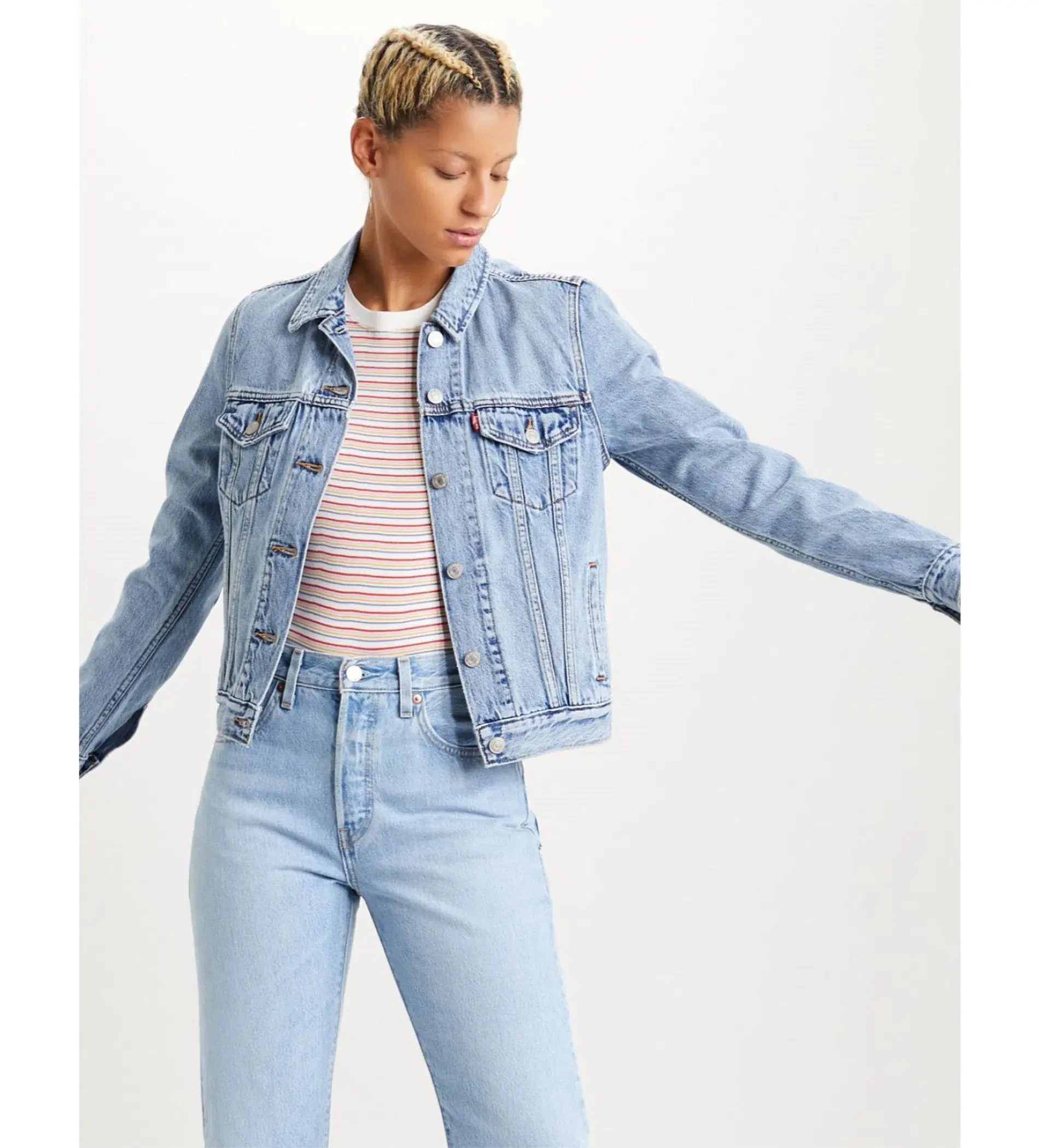 Levi's Original Denim Trucker Jacket Blue Size XS/6 - Image 1
