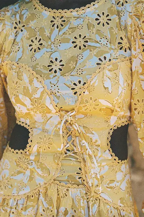 SABO Elysees Dress Yellow and White size XS - Image 6