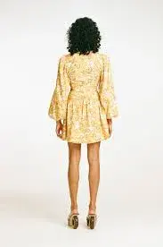 SABO Elysees Dress Yellow and White size XS - Image 8