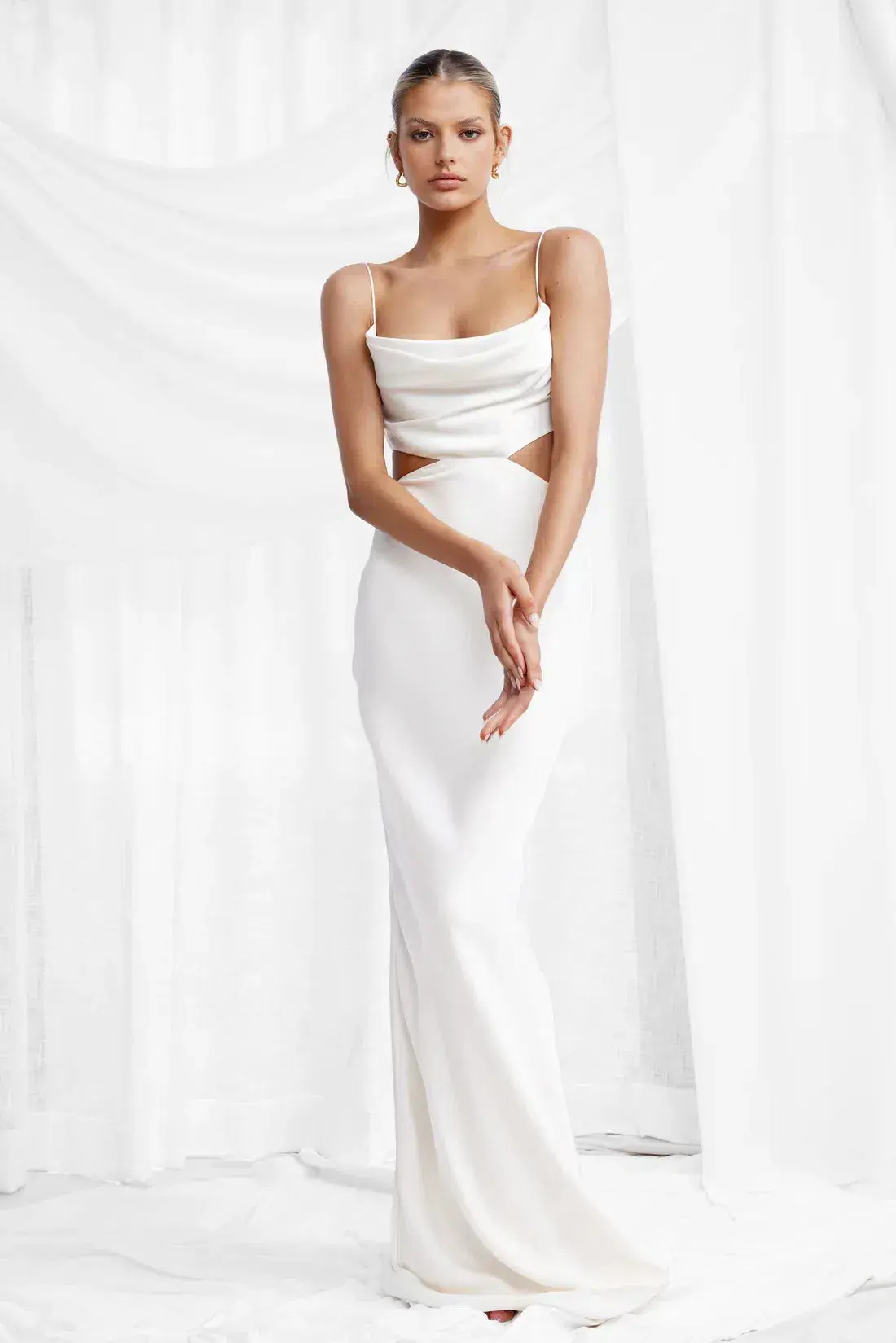 Lexi Celia Maxi Dress in Oyster Size AU 6 - Image 1
