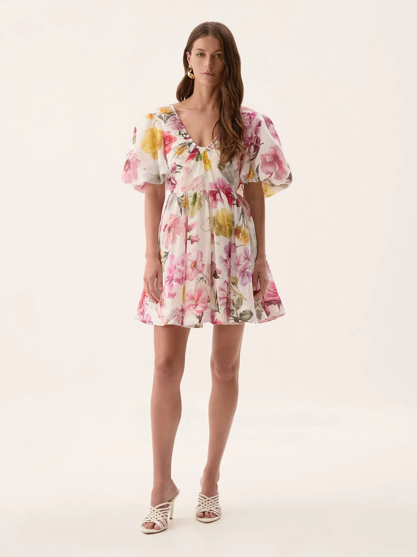 Aje Fleur Mini Dress Collage Floral Size AU 12 - Image 1