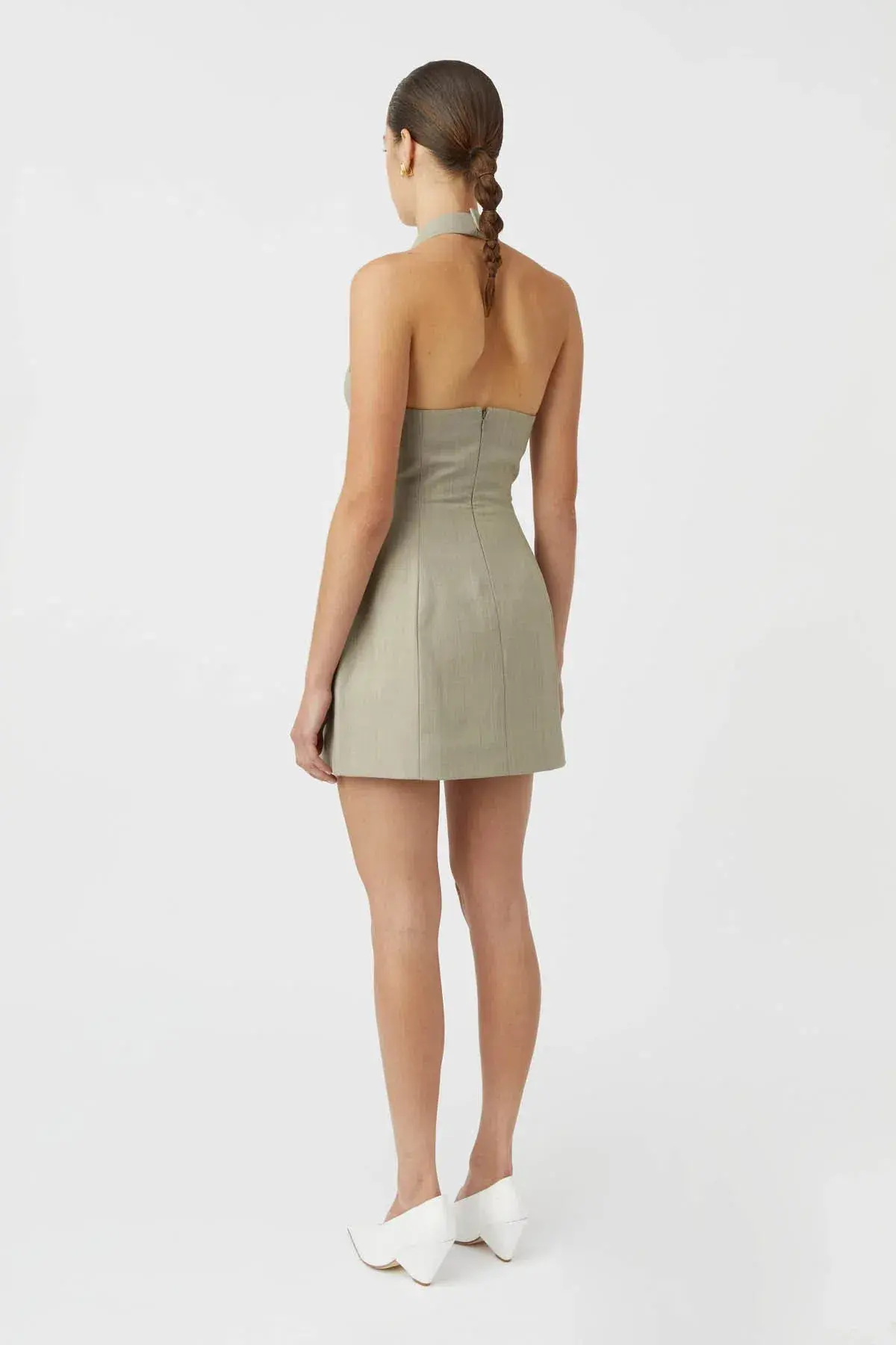Camilla and Marc Pompidou Mini Dress Olive Marle Size 10 - Image 3