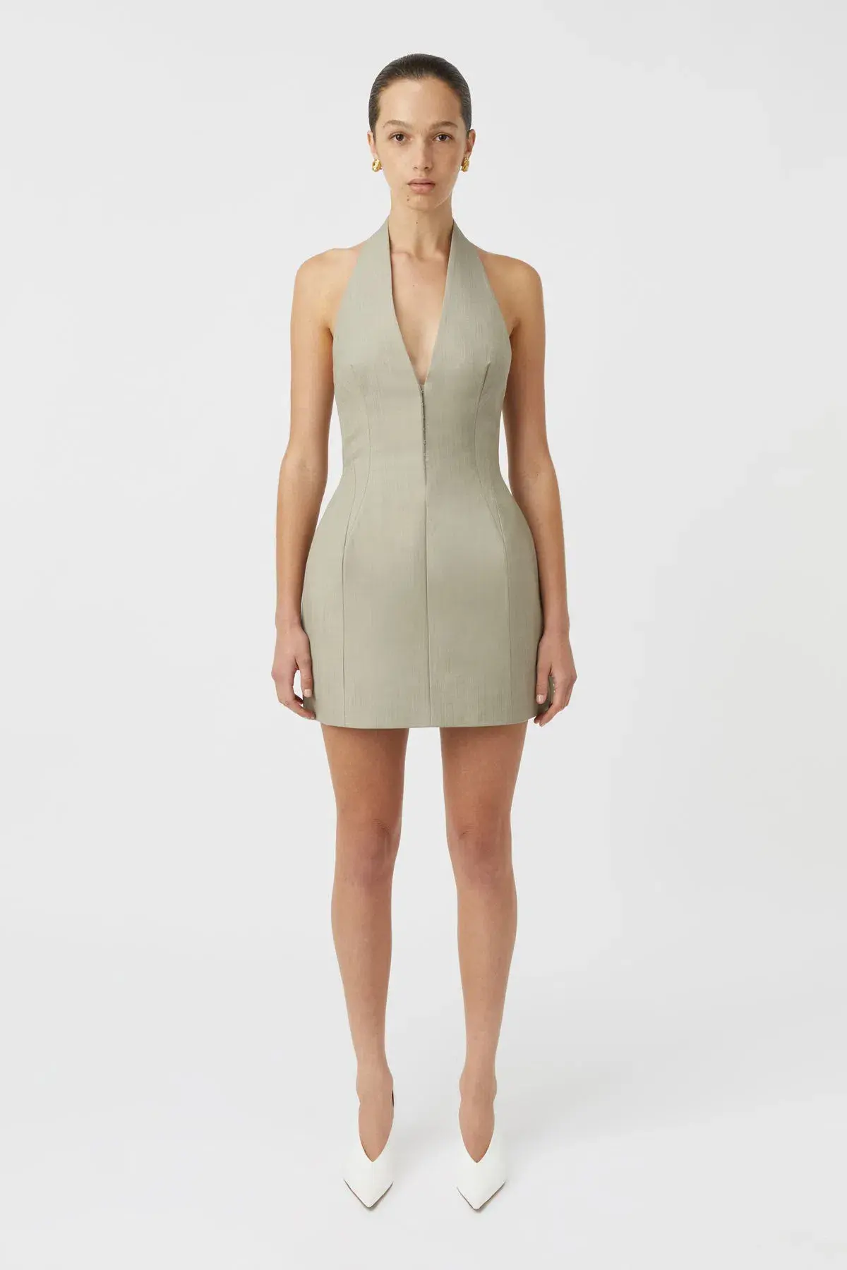 Camilla and Marc Pompidou Mini Dress Olive Marle Size 10 - Image 1
