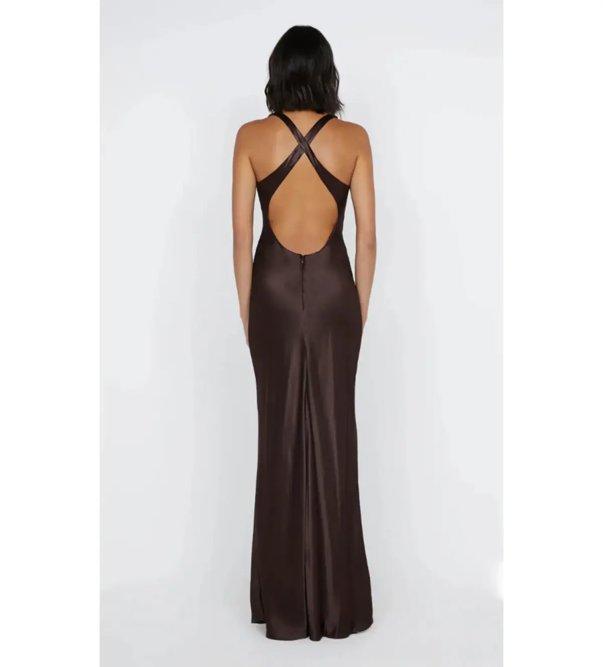 Bec & Bridge Maxina Crossover Dress Dark Chocolate Size AU 10 - Image 3