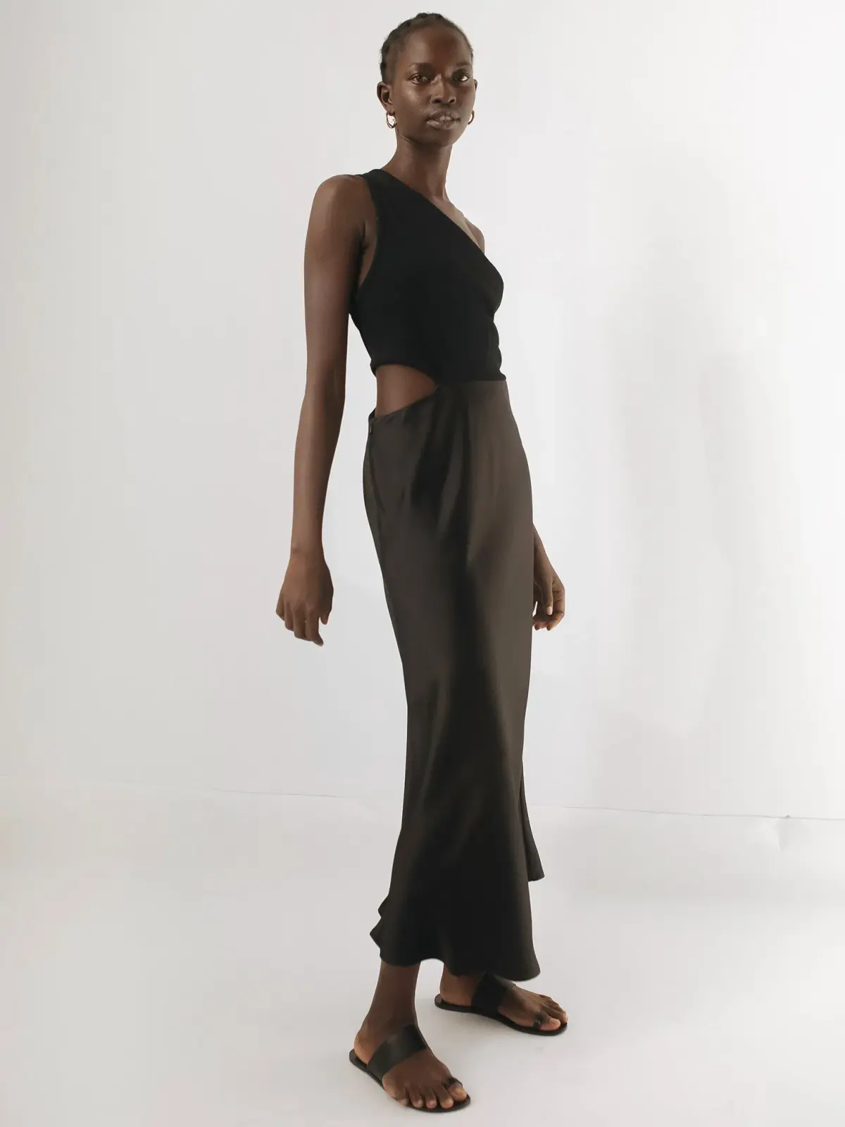 Christopher Esber Carmen Rib Bias Dress Black Size 6 - Image 1