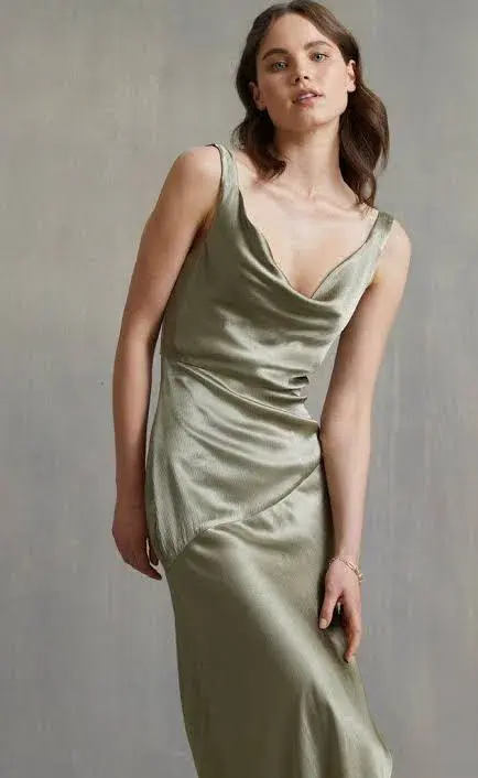 Bec & Bridge Moon Dance Cowl Maxi Dress in Sage Size AU 6 - Image 6