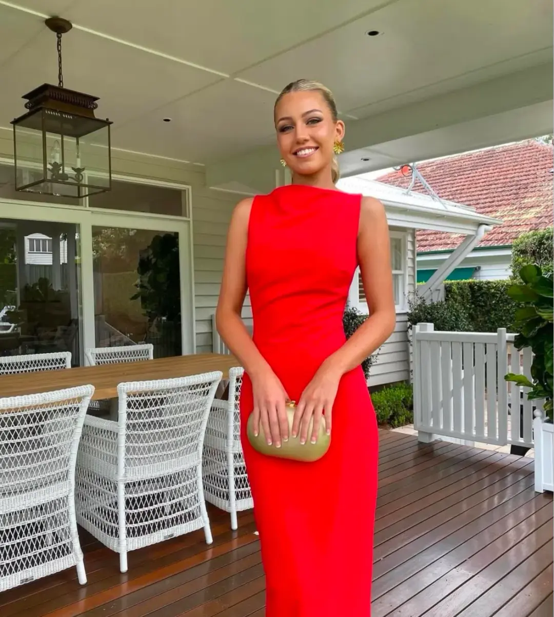 Effie Kats Verona Gown Red Size AU 6 for rent on The Volte - main image