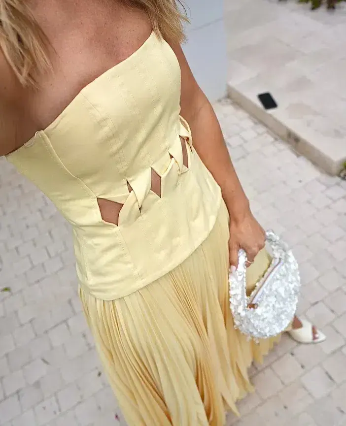 Acler Newbewick Maxi Dress in Lemon Sorbet Size AU 10 - Image 4