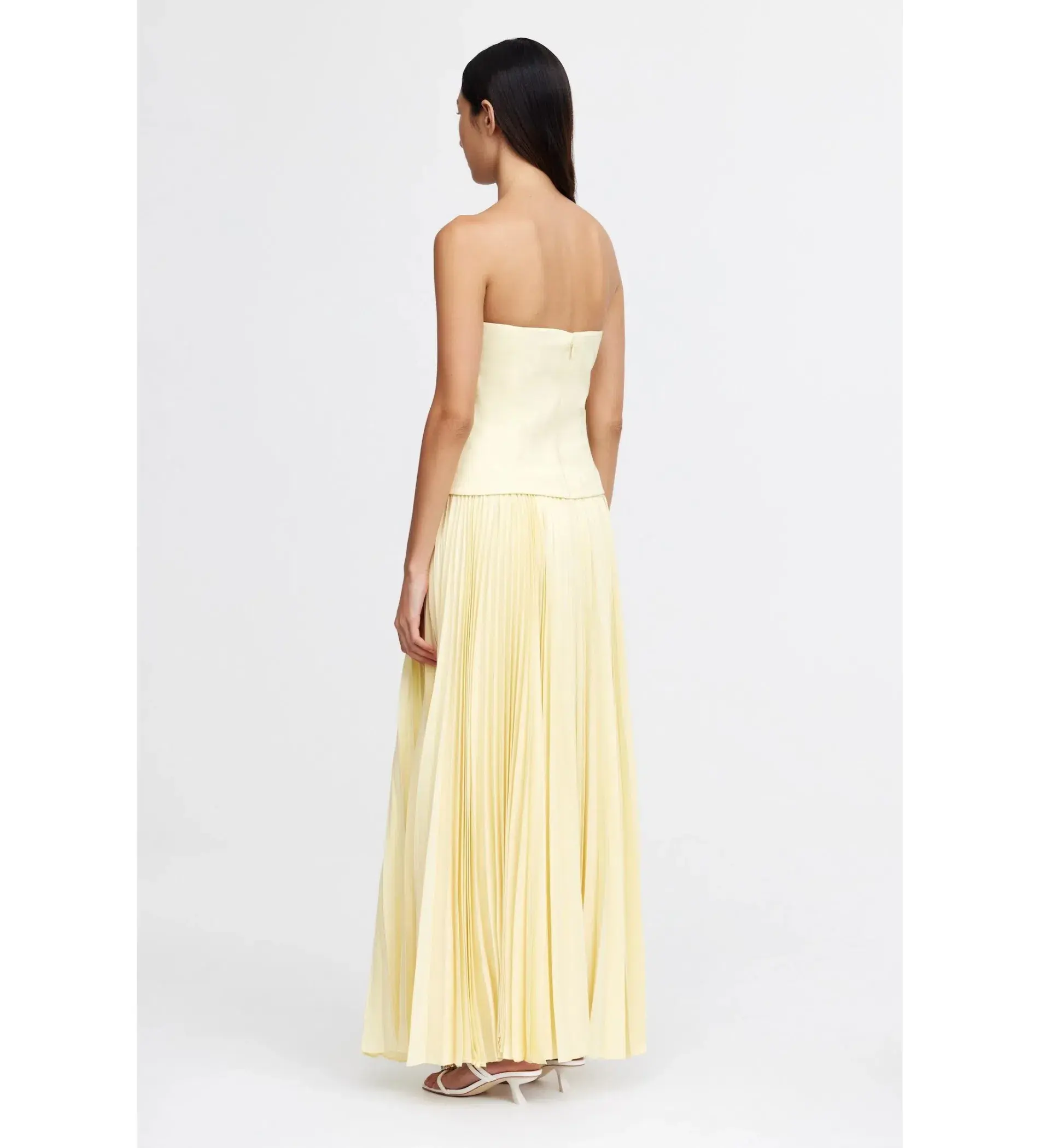 Acler Newbewick Maxi Dress in Lemon Sorbet Size AU 10 - Image 3