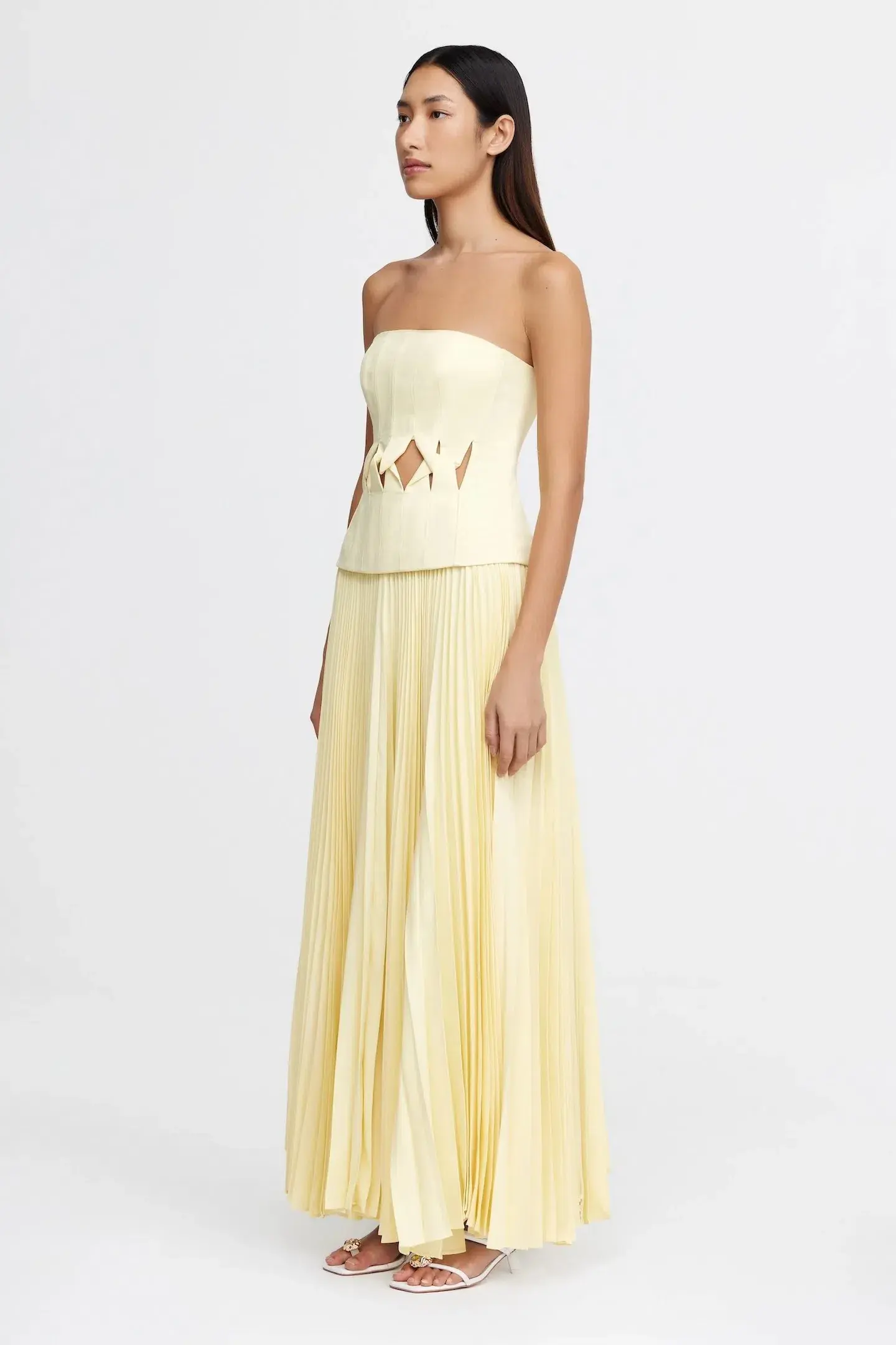 Acler Newbewick Maxi Dress Lemon Sorbet Size AU 12 - Image 3