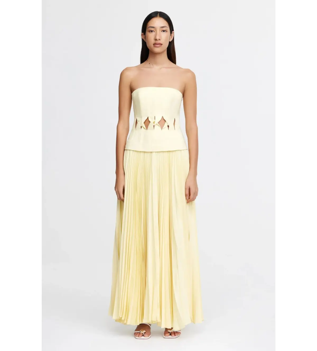Acler Newbewick Maxi Dress in Lemon Sorbet Size AU 14 - Image 2