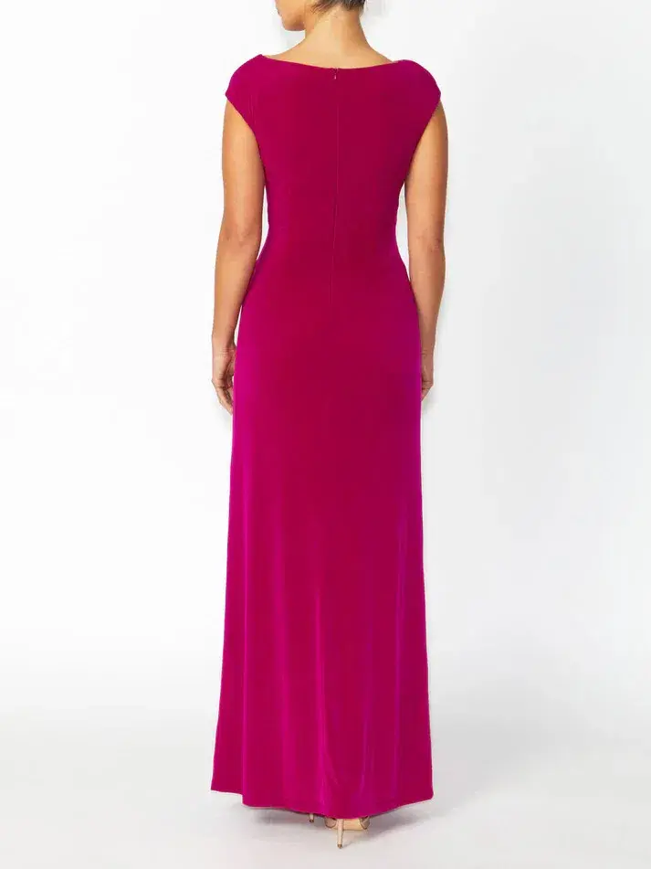 Anthea Crawford Tiffany Fuchsia Jersey Gown Size AU 14 for rent on The Volte - main image