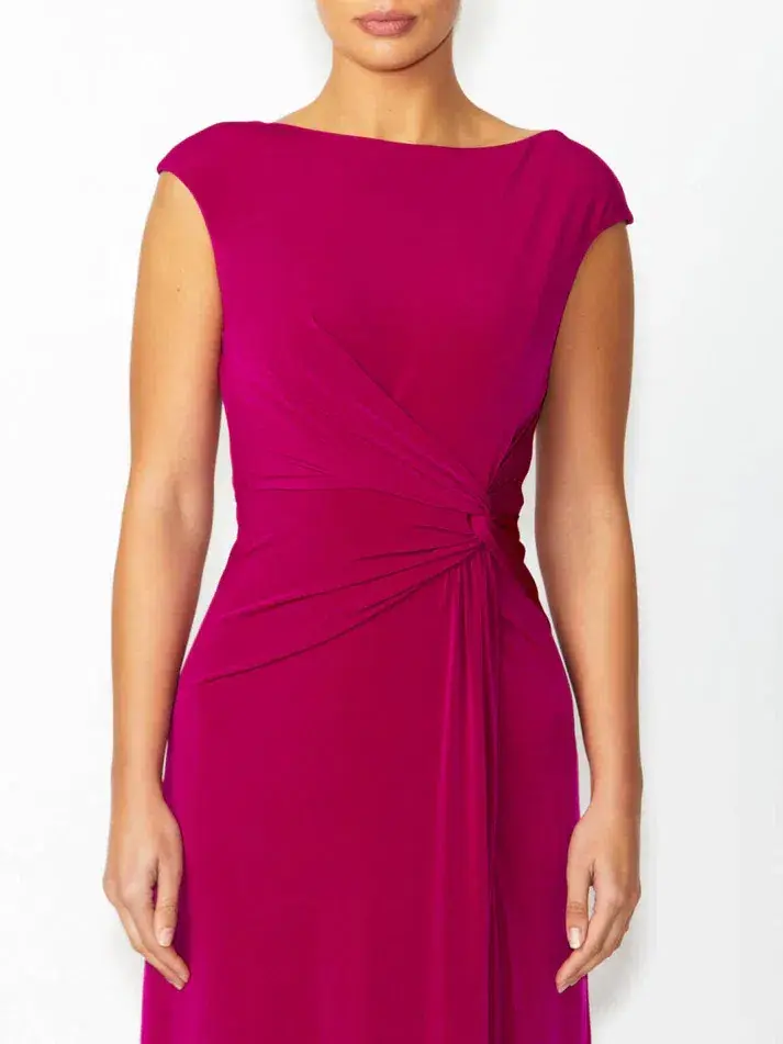 Anthea Crawford Tiffany Fuchsia Jersey Gown Size AU 14 - Image 2