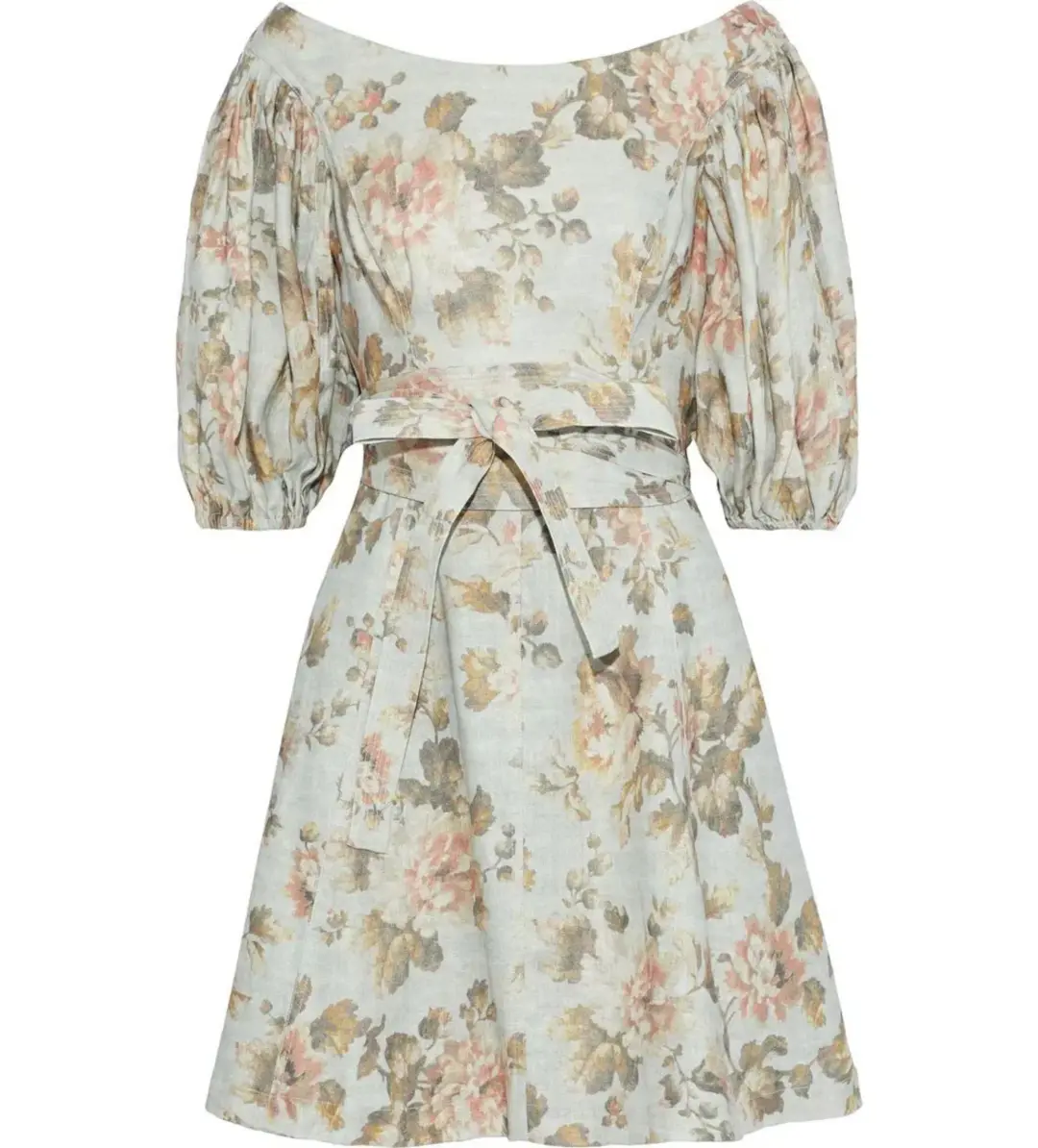 Zimmermann Fleeting Flip Mini Dress Mint Floral Size 12 for rent on The Volte - main image