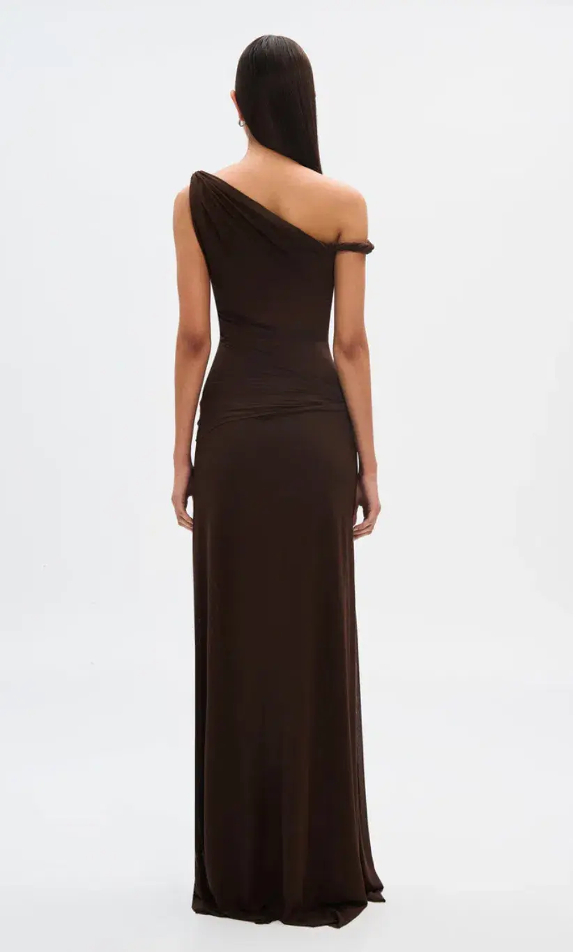 MISHA The 'SISAL' Mesh Maxi Dress Brown Size 14/XL - Image 2