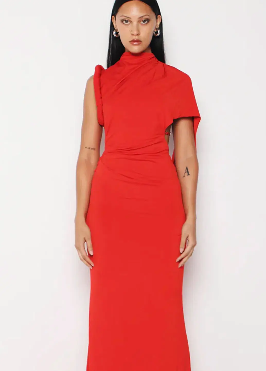 KOURH Neon Maxi Dress Red Size XL/ AU 14 - Image 1