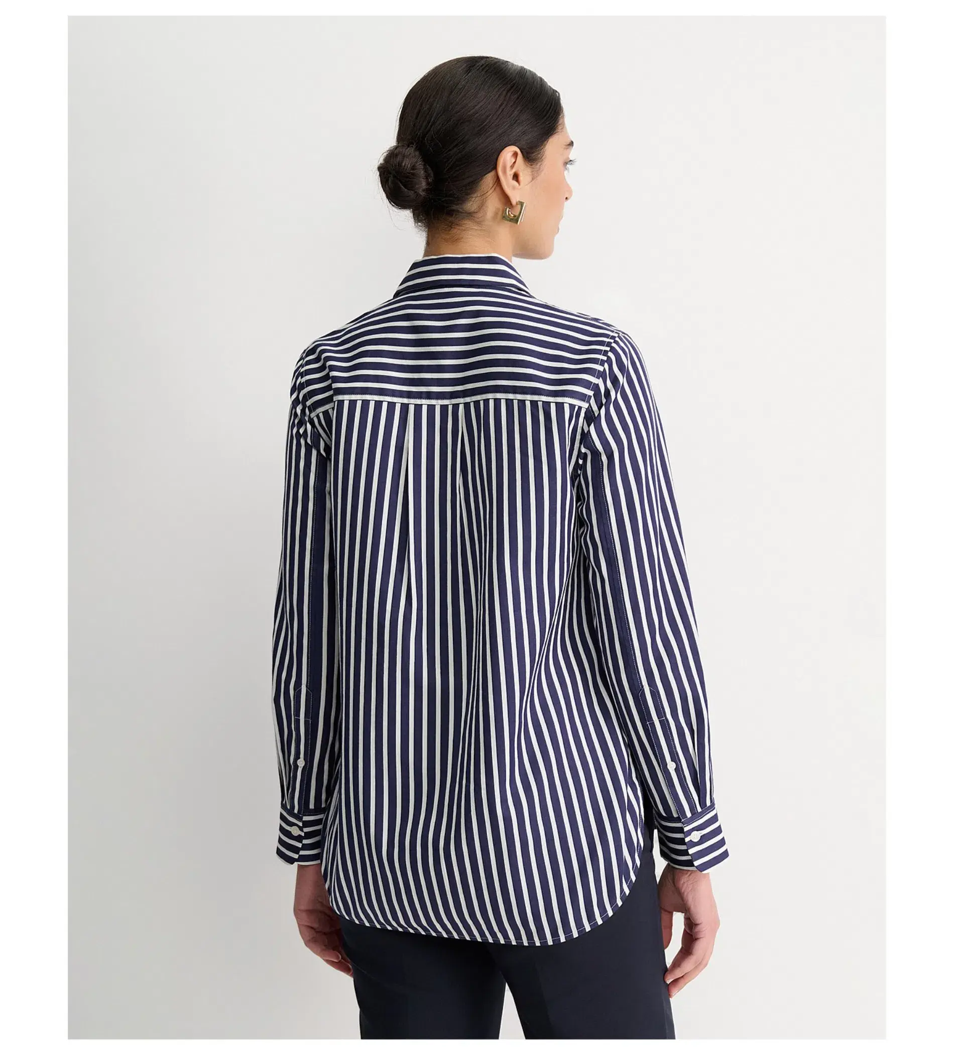 Sportscraft Hannah Cotton Silk Shirt Stripe Size AU 10 - Image 3