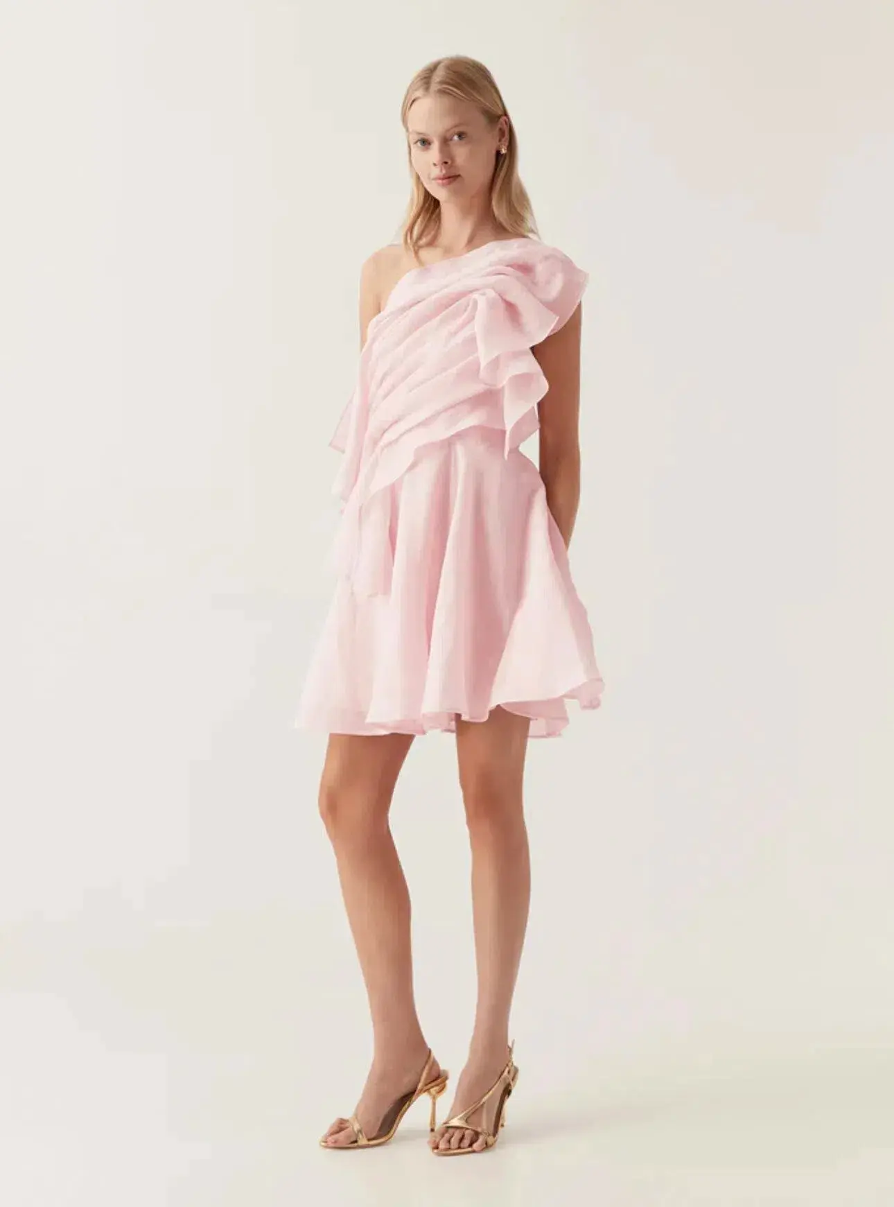 AJE Genesis Mini Dress Soft Pink Size AU 10 - Image 2