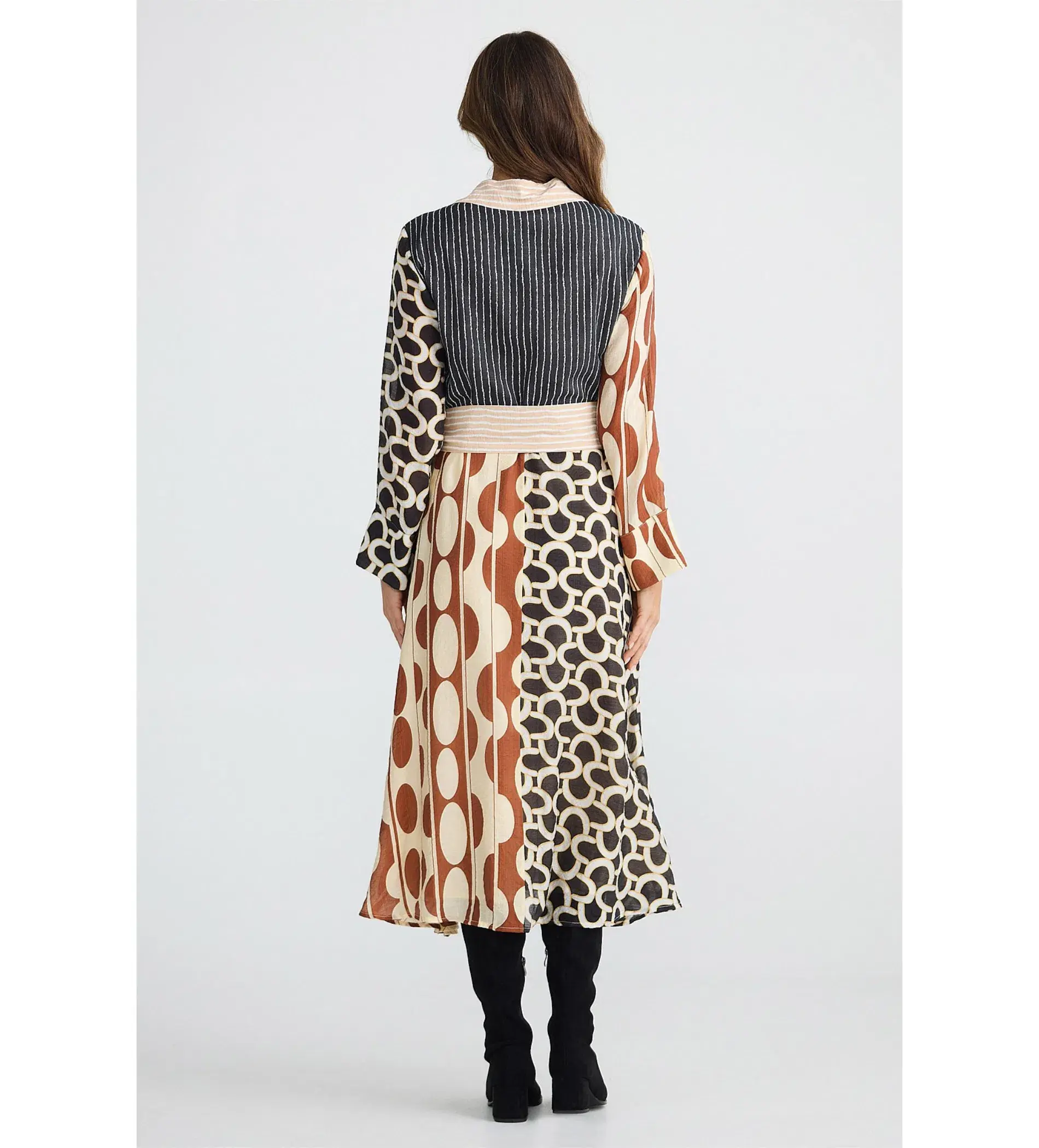 Brave + True Lucy Vienna Midi Dress Print Size M/AU 12 - Image 2