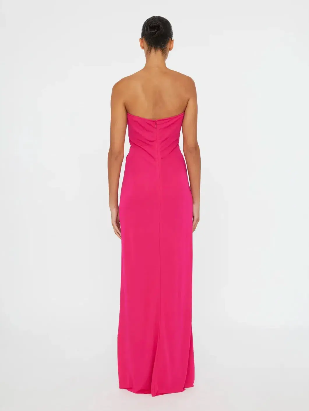 Christopher Esber Arced Palm Strapless Dress in Pink Size 6 for rent on The Volte - main image