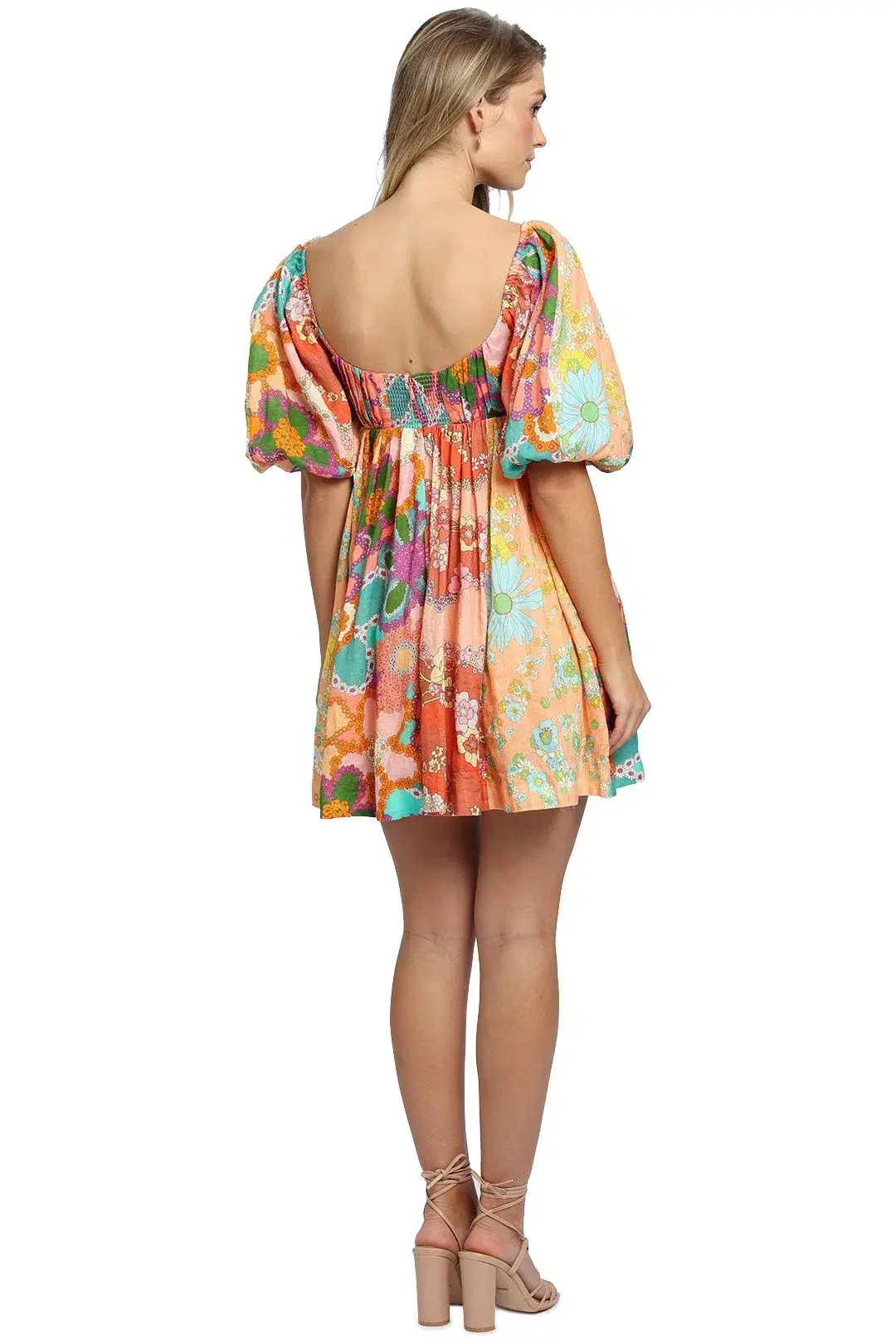 Zimmermann Lola Panelled Mini Dress Print Size 8/S - Image 3