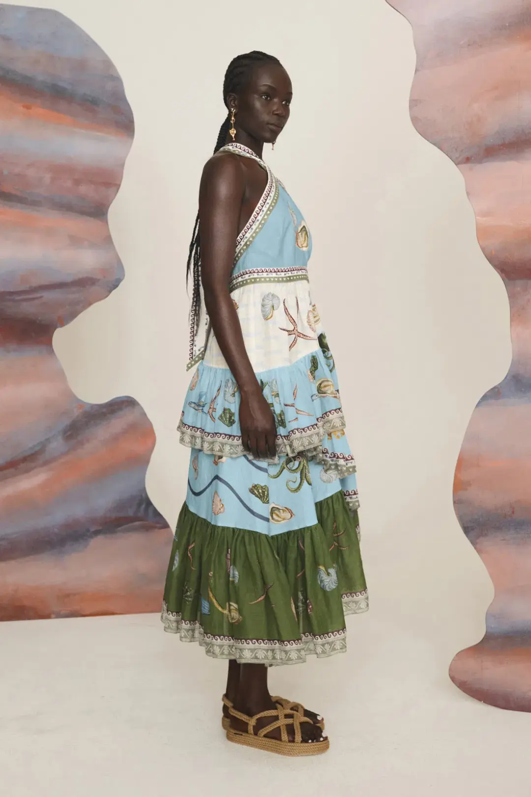 Alemais Bath House Midi Dress Size AU 14 for rent on The Volte - main image