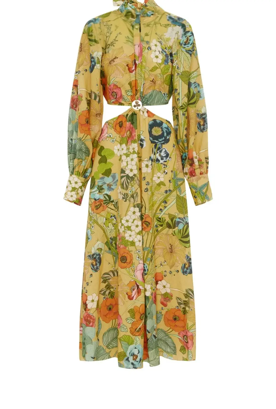 Alemais Cresida Cutout Midi Dress Print Size 10 - Image 5