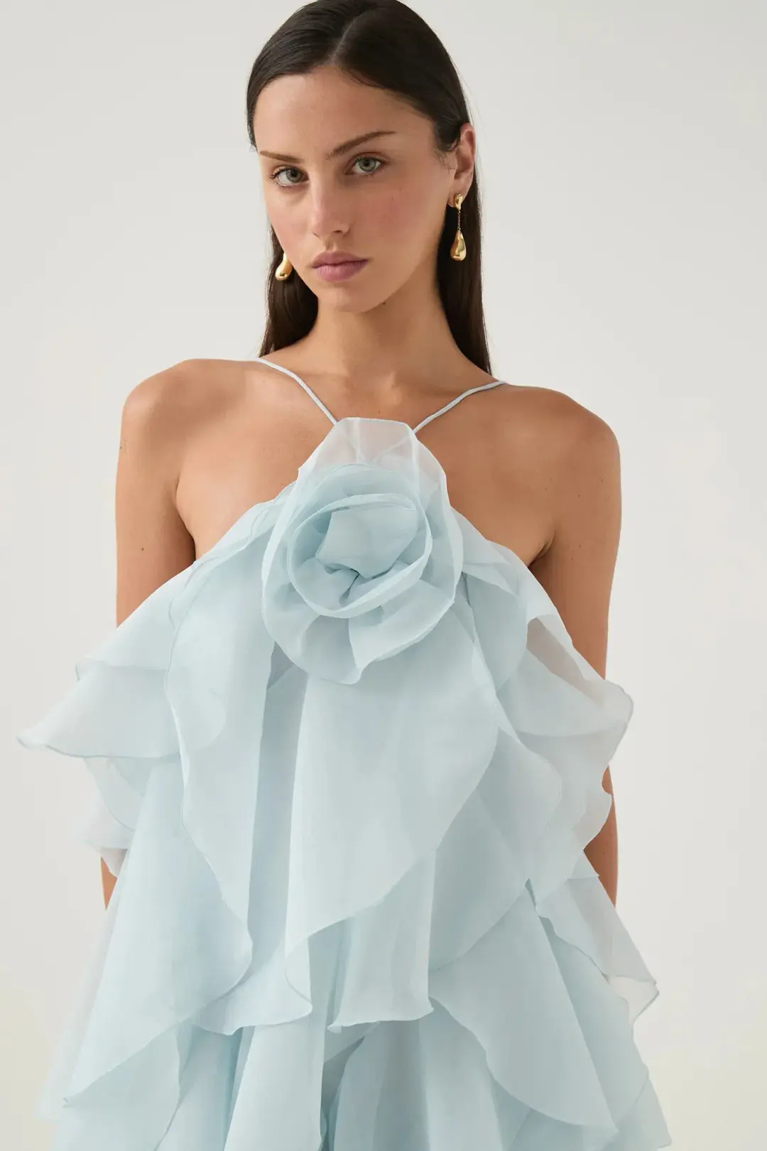 AJE Pandorea Layered Maxi Dress Size Blue AU 6 for rent on The Volte - main image