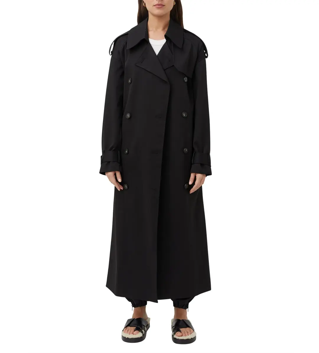 Camilla and Marc Evans Trench Coat Black Size XS-S / AU 6-8 for rent on The Volte - main image