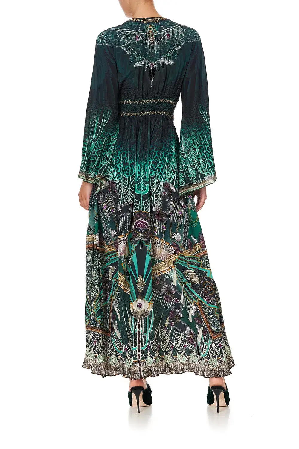 Camilla Kimono Sleeve Dress With Shirring Detail Fitzgeralds Flapper Size M - Image 2