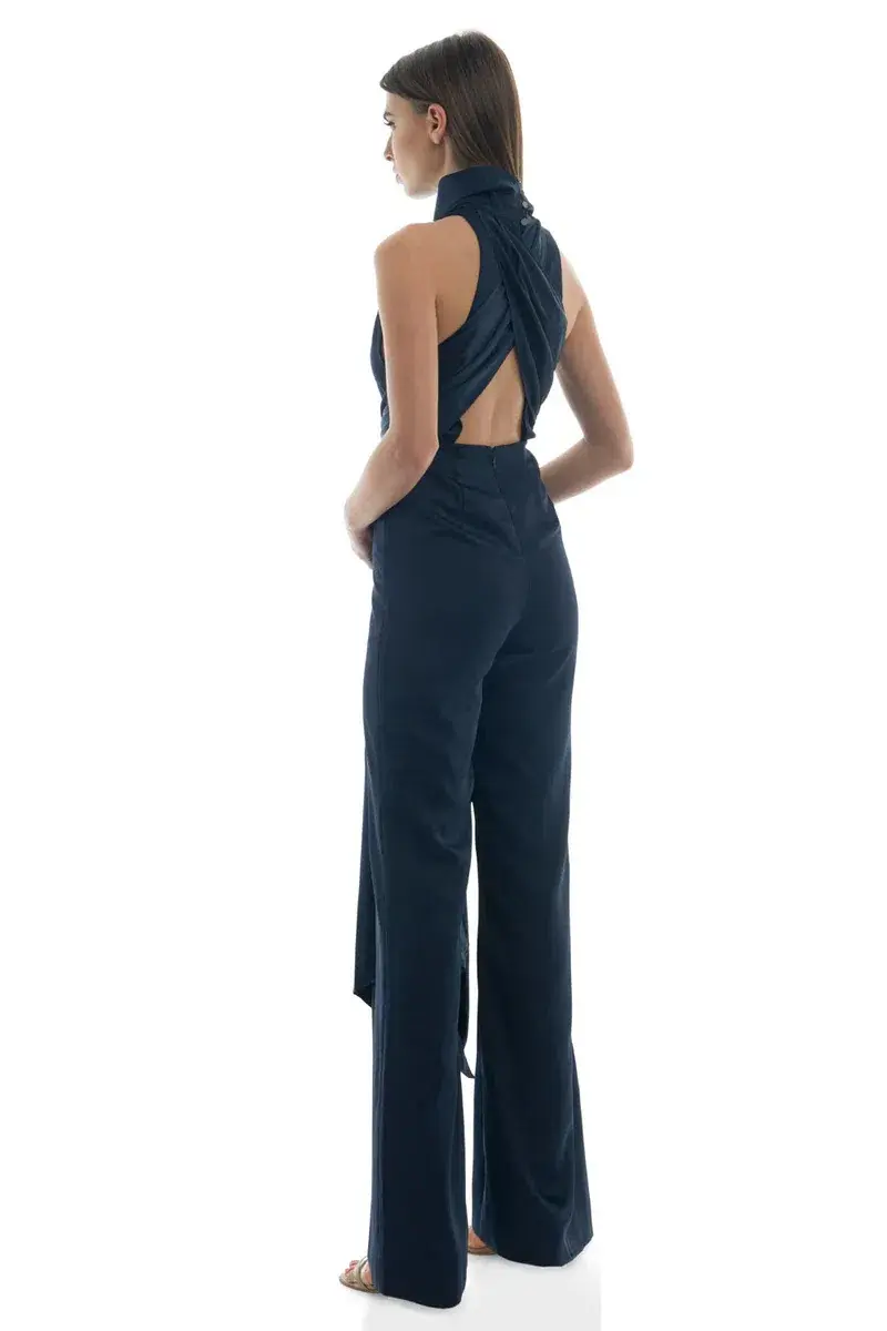 MISHA Alexa Pantsuit Navy Size 8 for rent on The Volte - main image