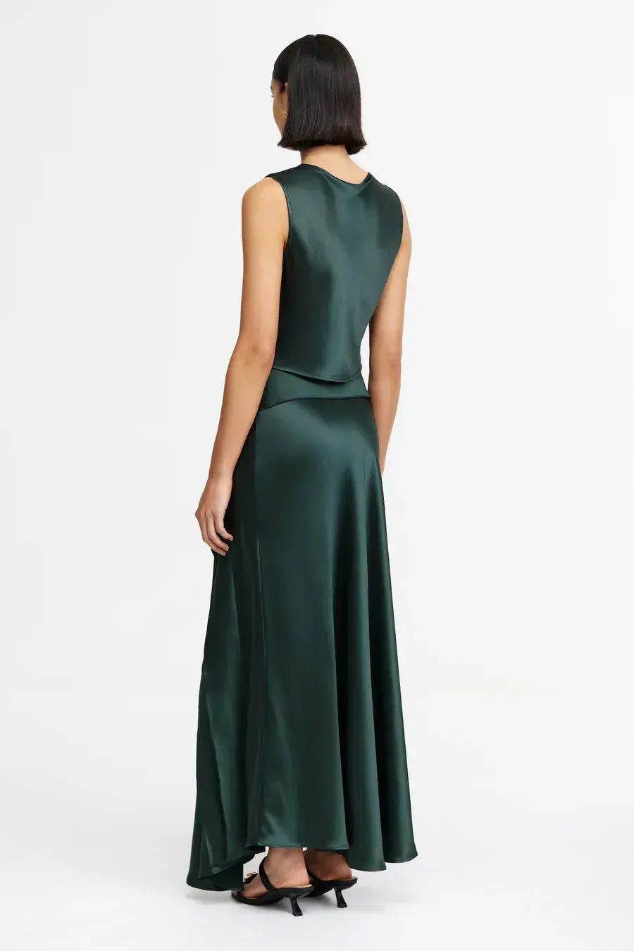 Acler Yewdale Maxi Skirt Deep Olive Size 14 and Asney Top Size 12 - Image 2