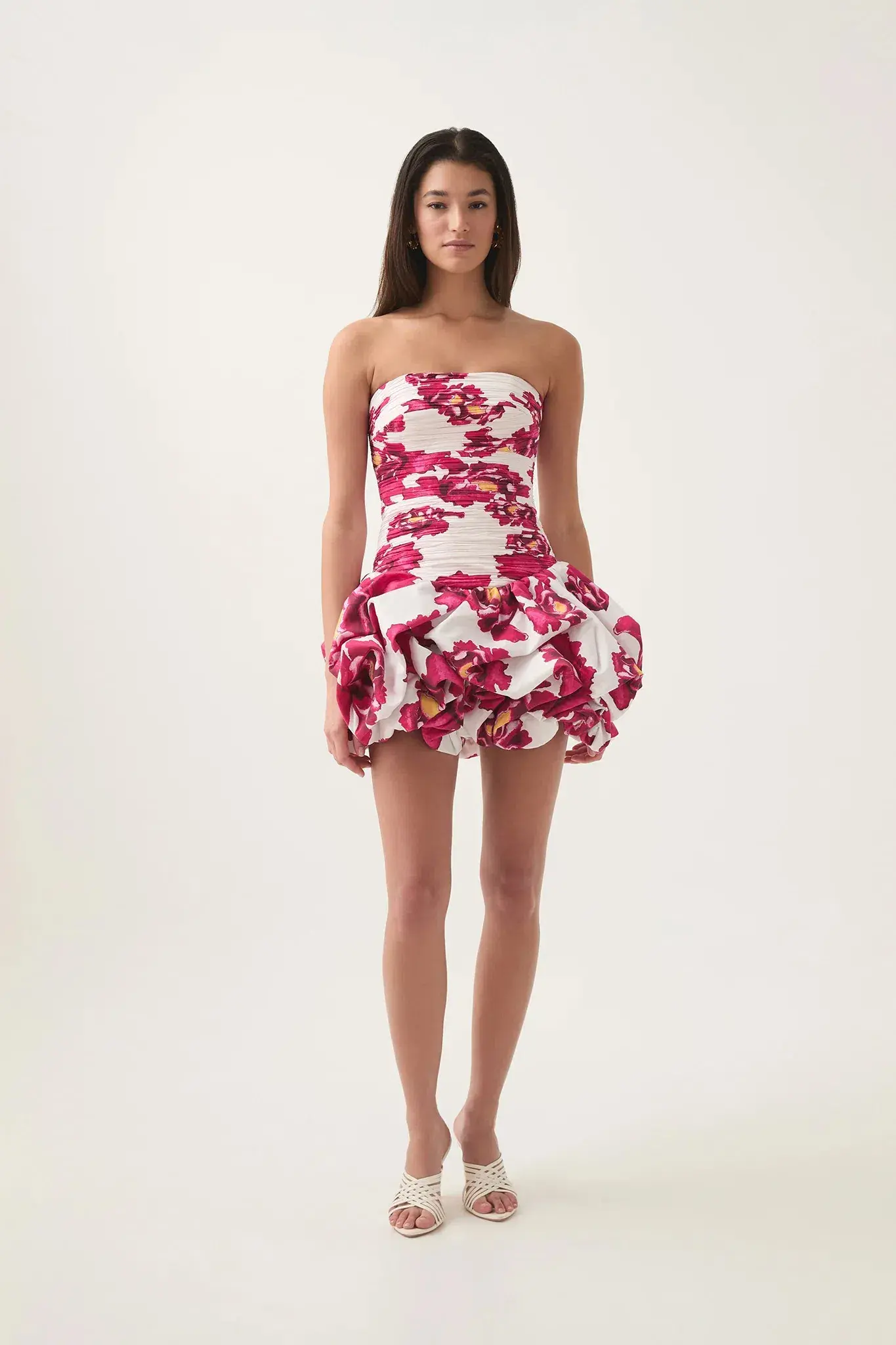 AJE Violette Bubble Hem Mini Dress Boldly Bloom Size AU 8 - Image 1