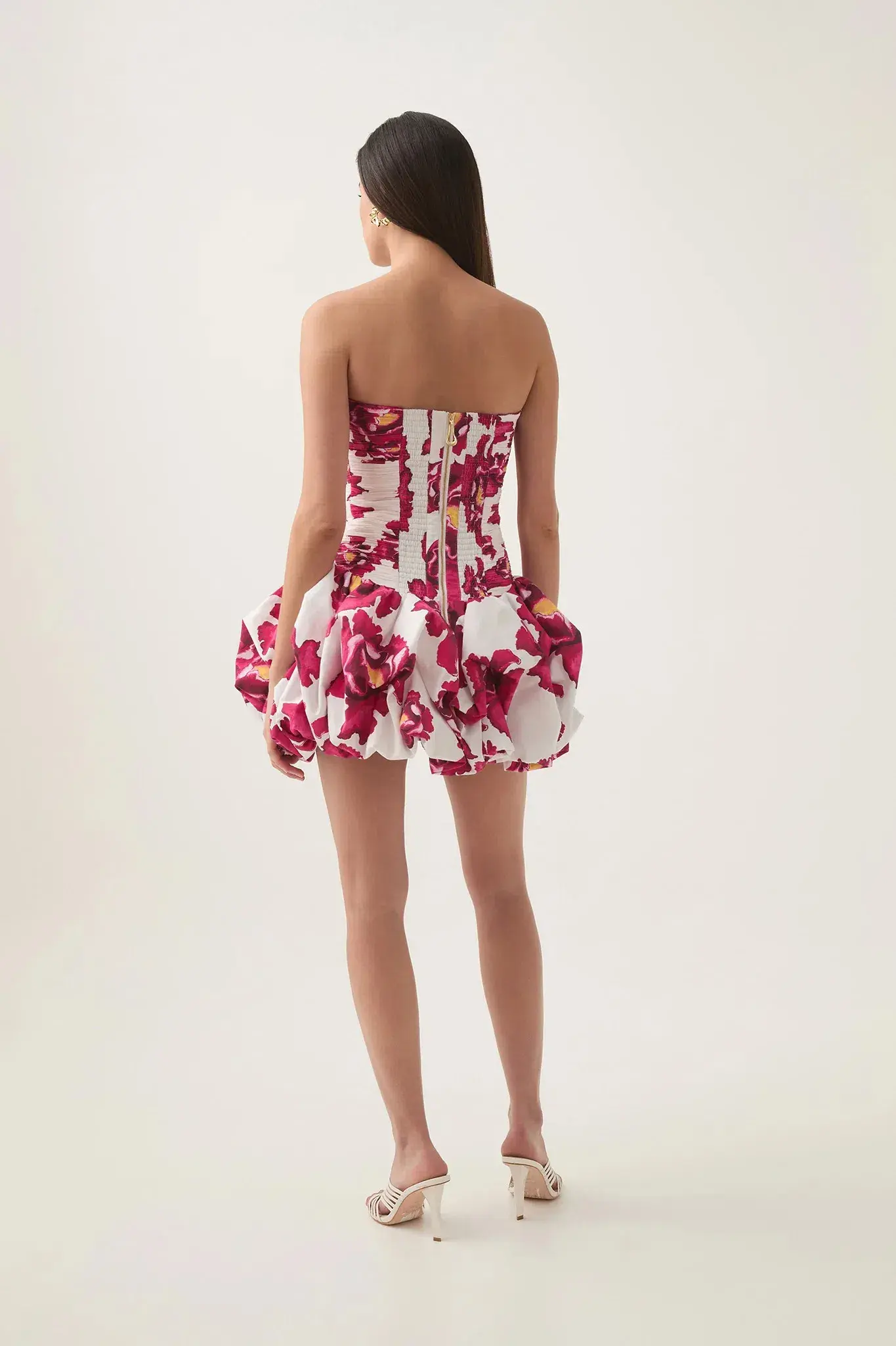 AJE Violette Bubble Hem Mini Dress Boldly Bloom Size AU 8 - Image 3
