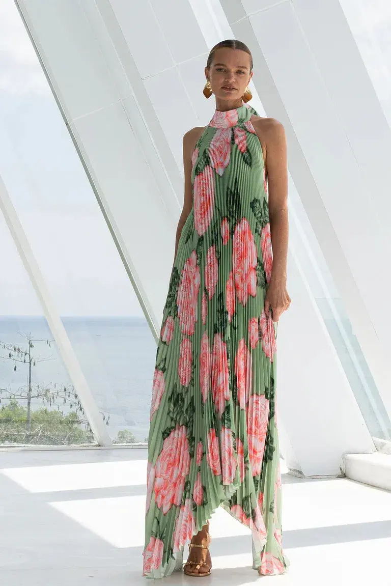 L'Idee Olympia Gown Midi Fleur Rose Size AU 10 - Image 1