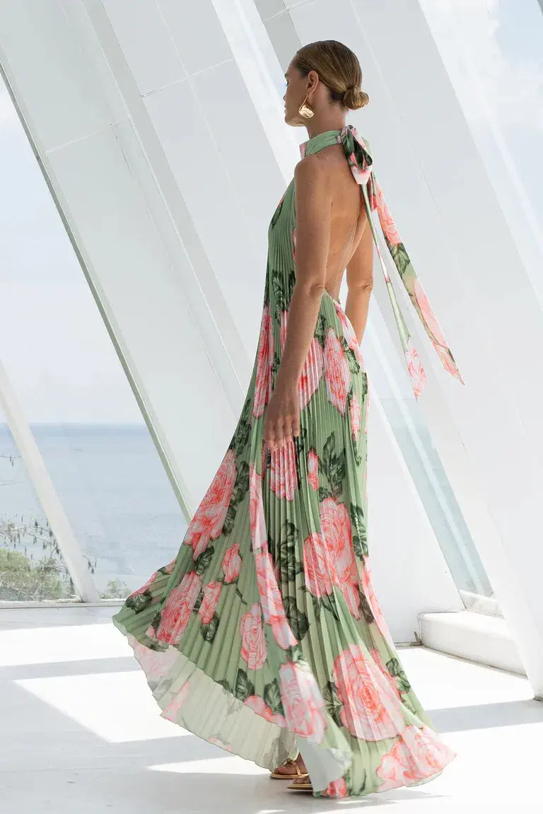 L'Idee Olympia Gown Midi Fleur Rose Size AU 10 - Image 3