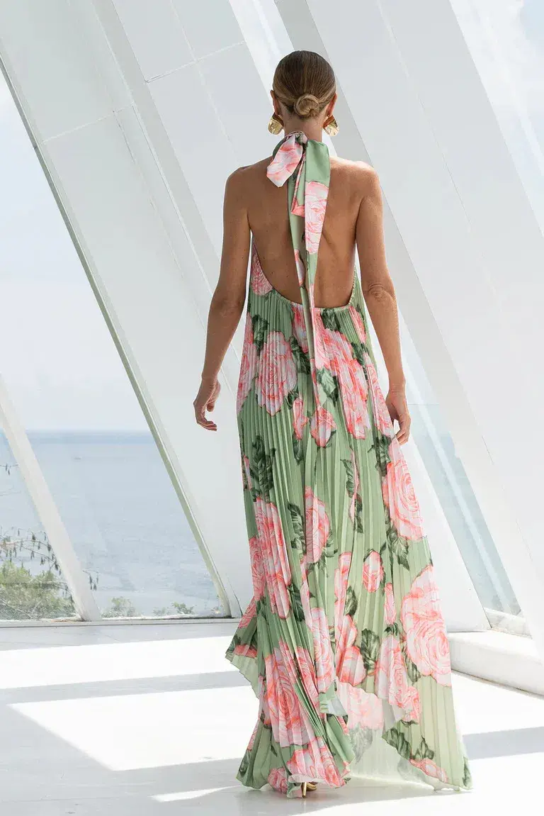 L'Idee Olympia Gown Midi Fleur Rose Size AU 10 - Image 2
