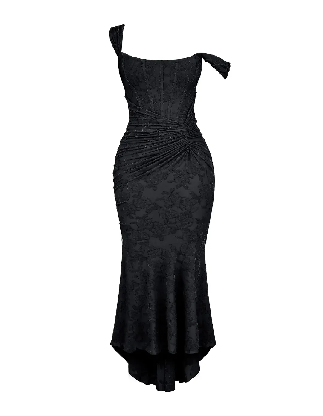 House Of CB Cesca Floral Maxi Dress Black Size S/AU 8 for rent on The Volte - main image