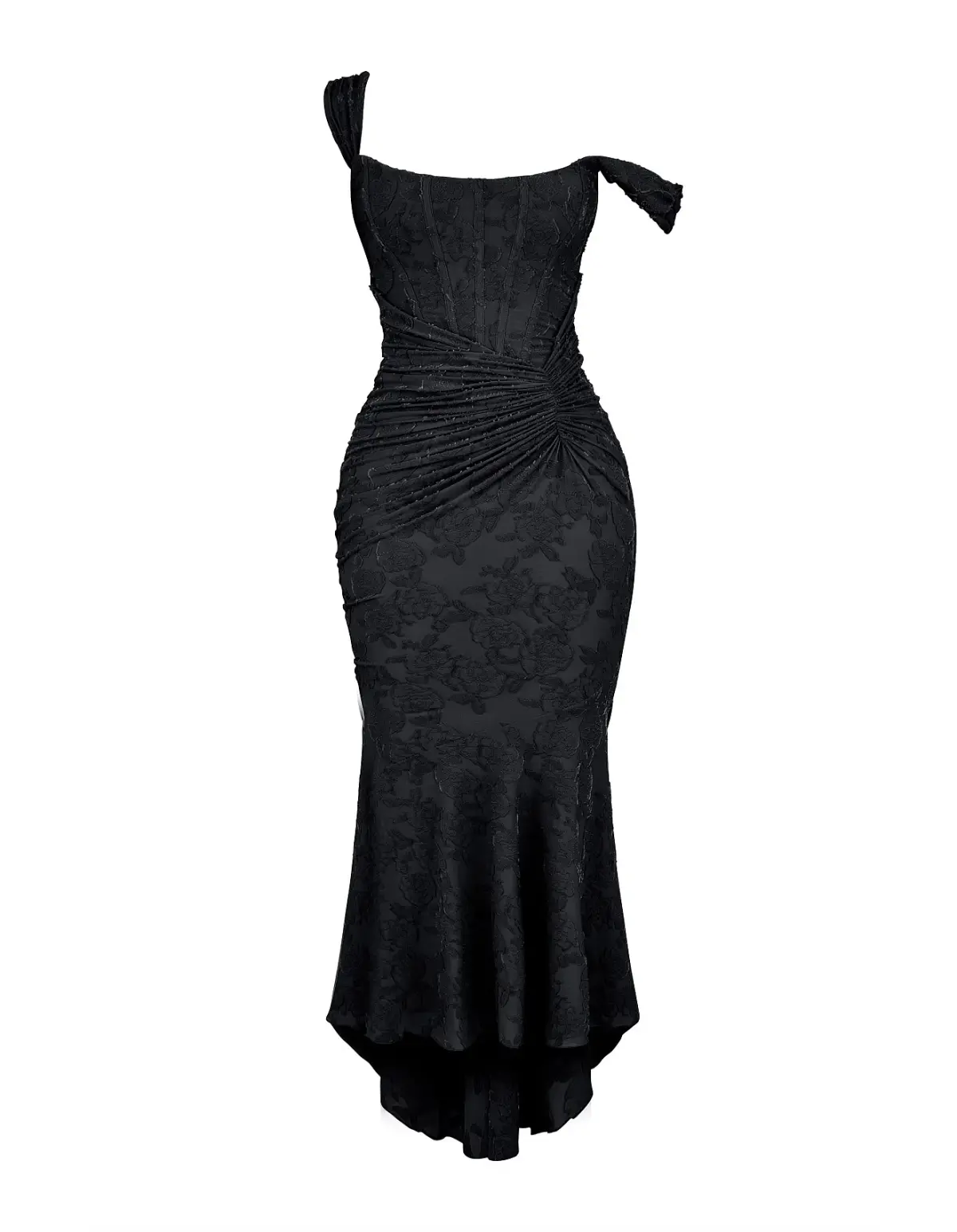 House Of CB Cesca Floral Maxi Dress Black Size S/AU 8 - Image 4