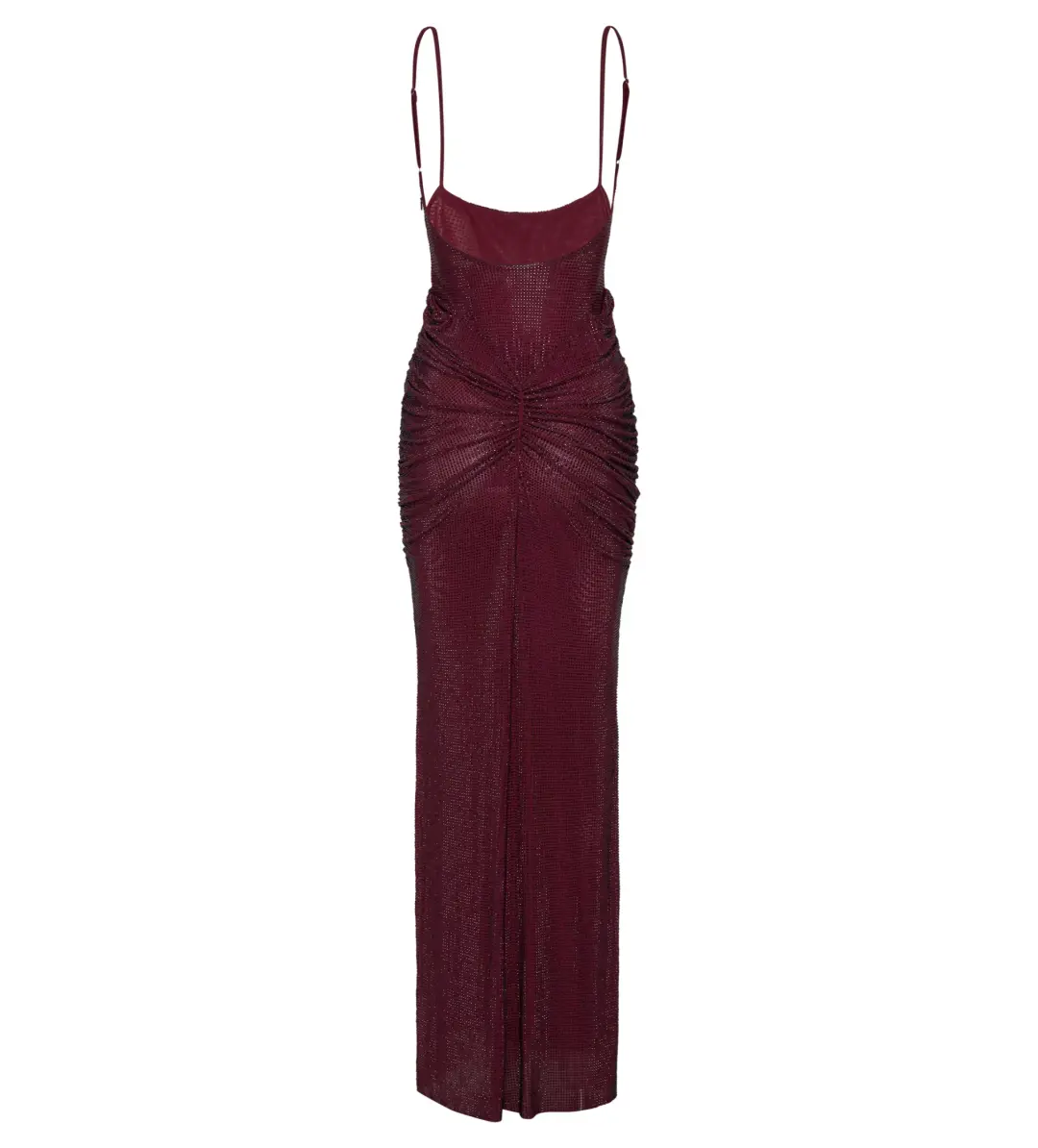 Meshki Roisin Diamante Satin Maxi Dress Mahogany AU 4  for rent on The Volte - main image