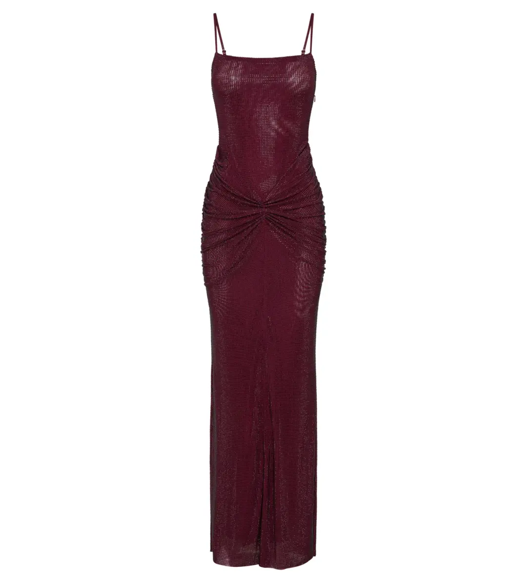 Meshki Roisin Diamante Satin Maxi Dress Mahogany AU 4  for rent on The Volte - main image