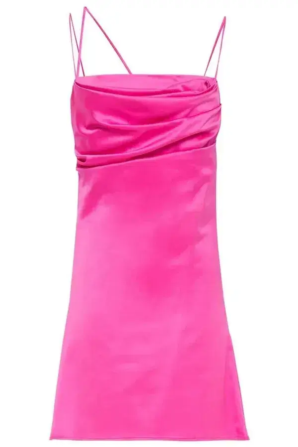 De La Vali Women's Frisco Silk Satin Dress Bright Pink Size 8  - Image 5
