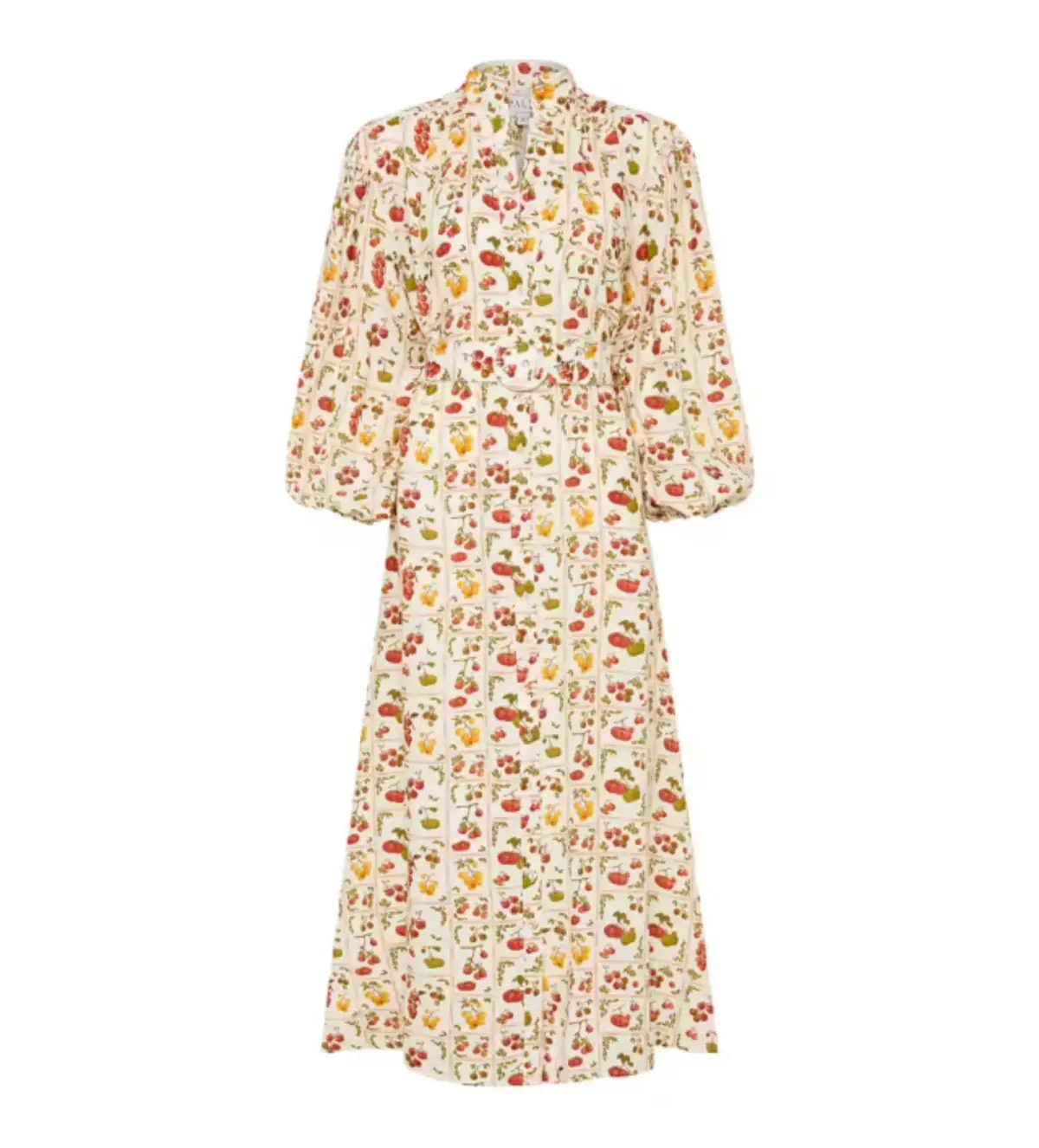 Palm Noosa Noddy Tomato Tiles Maxi Dress Print Size 8 - Image 4