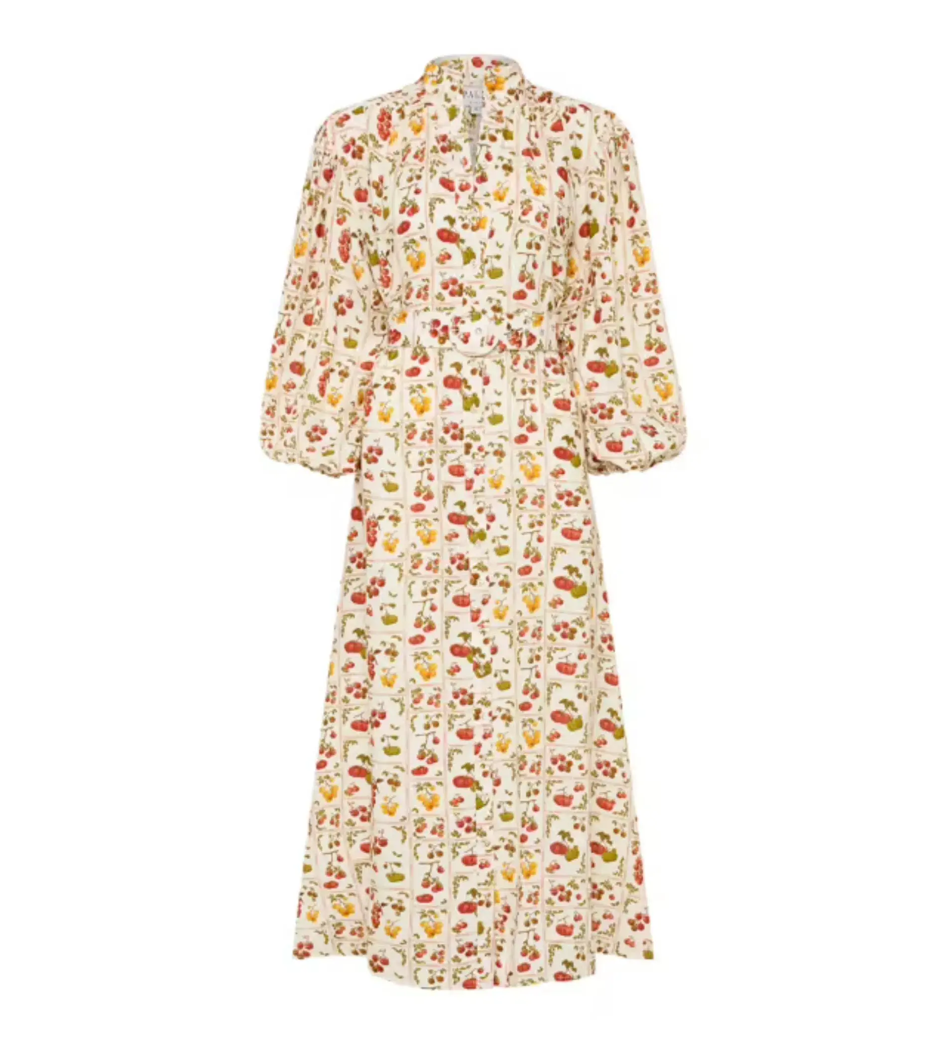 Palm Noosa Noddy Tomato Tiles Maxi Dress Print Size 8 - Image 4