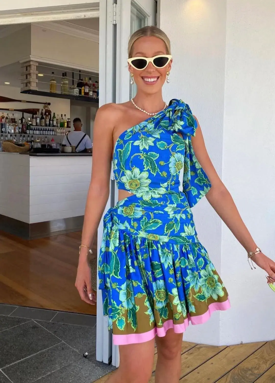 Alemais Winnie One Shoulder Mini Dress Size 14  - Image 3