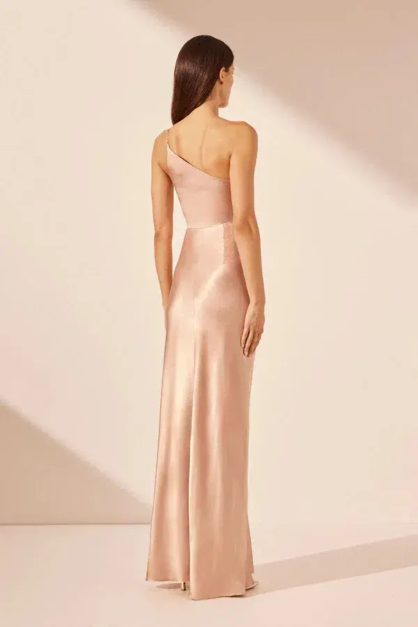 Shona Joy La Lune Asymmetrical Maxi in Desert Rose Size AU 10 - Image 2