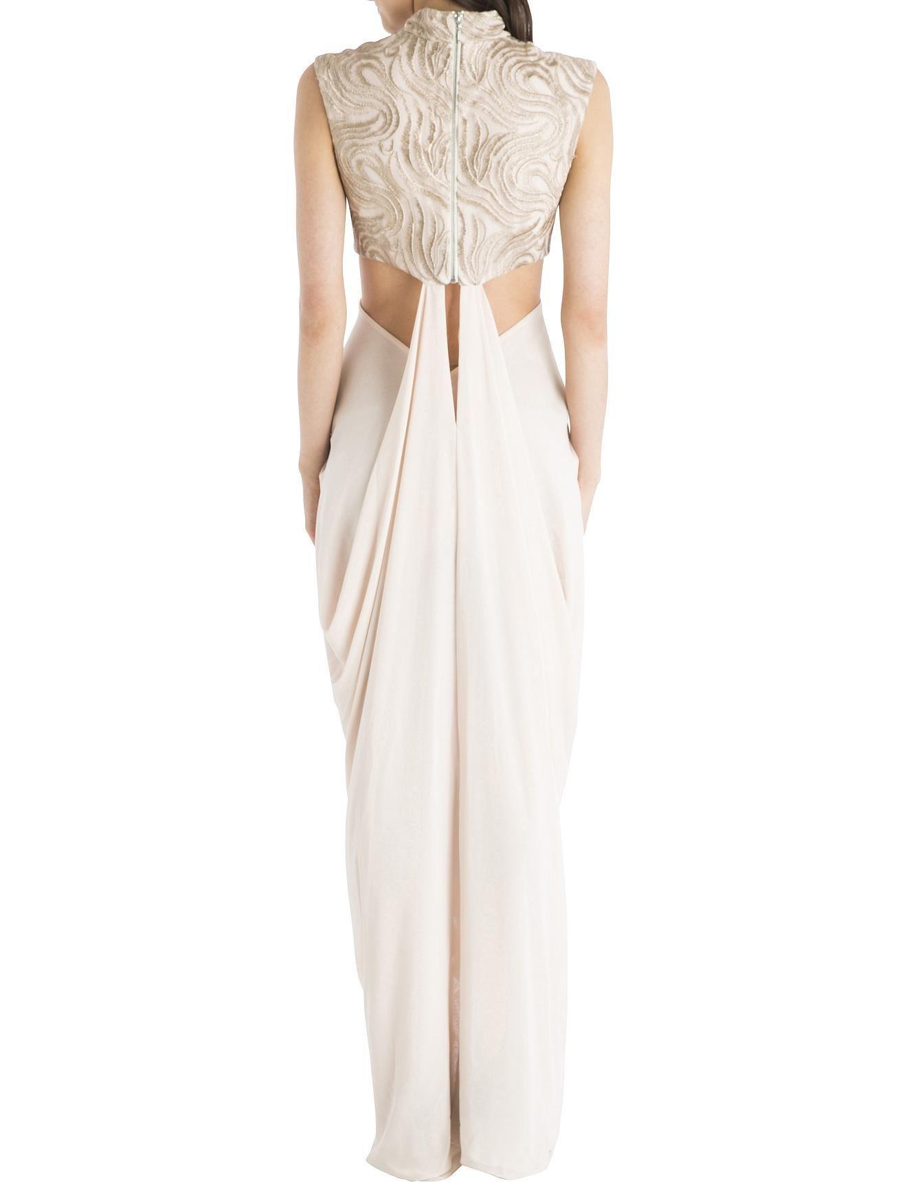 Carla Zampatti Vintage Lace Opera Gown Blush Size 4 - Image 3